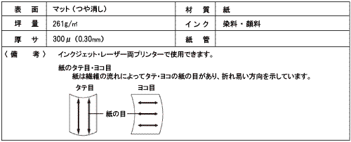 HC-260M 両面ノーコート紙「特厚口」 【カット判】