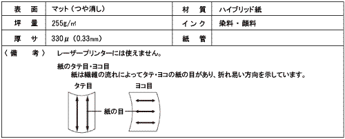 HC-255HV 両面マット紙「最厚口」 【はがき・メッセージカード】